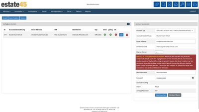 Email Account einrichten