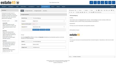 Textvorlage bearbeiten