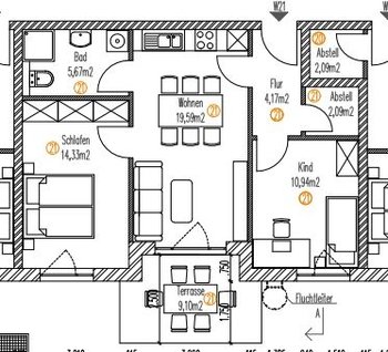 Grundriss WE21