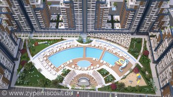Immobilie Nordzypern | Der Pool bildet das Herzstück
