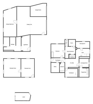 Grundriss KG und Nebengebäude