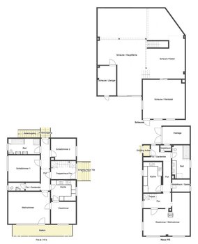 Grundrisse EG: Haus #15a, Nebengebäude und #15
