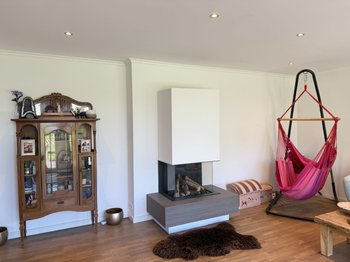 Wohnzimmer mit Gaskamin