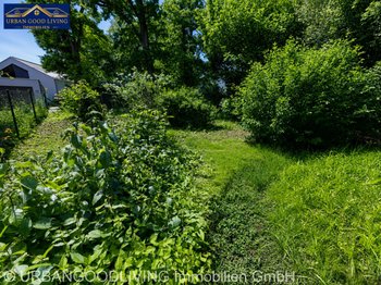 Grünstreifen mit Bachlauf