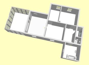 Erdgeschoss 3D Ansicht 2