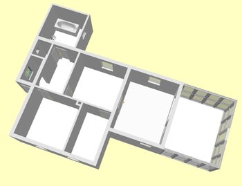 Erdgeschoss 3D Ansicht 1