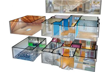 Hausansicht in 3D - Nord