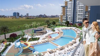 In der Anlage: Große Pool-Landschaften