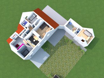 Vogelperspektive DG 3D-Visualisierung