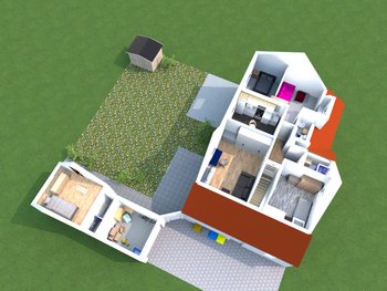 Vogelperspektive DG 3D-Visualisierung