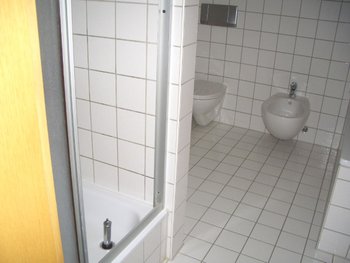 Badezimmer mit Wanne und Dusche
